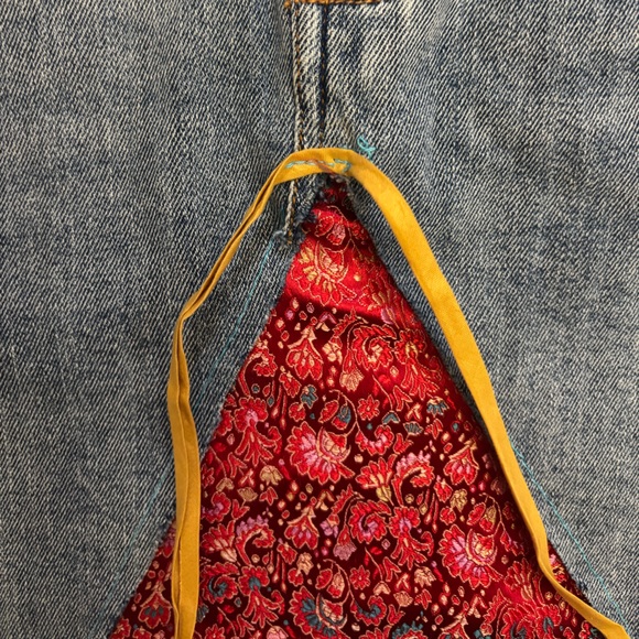 Upcycled Denim Mini Skirt and Scrunchie Size M - Picture 6 of 10